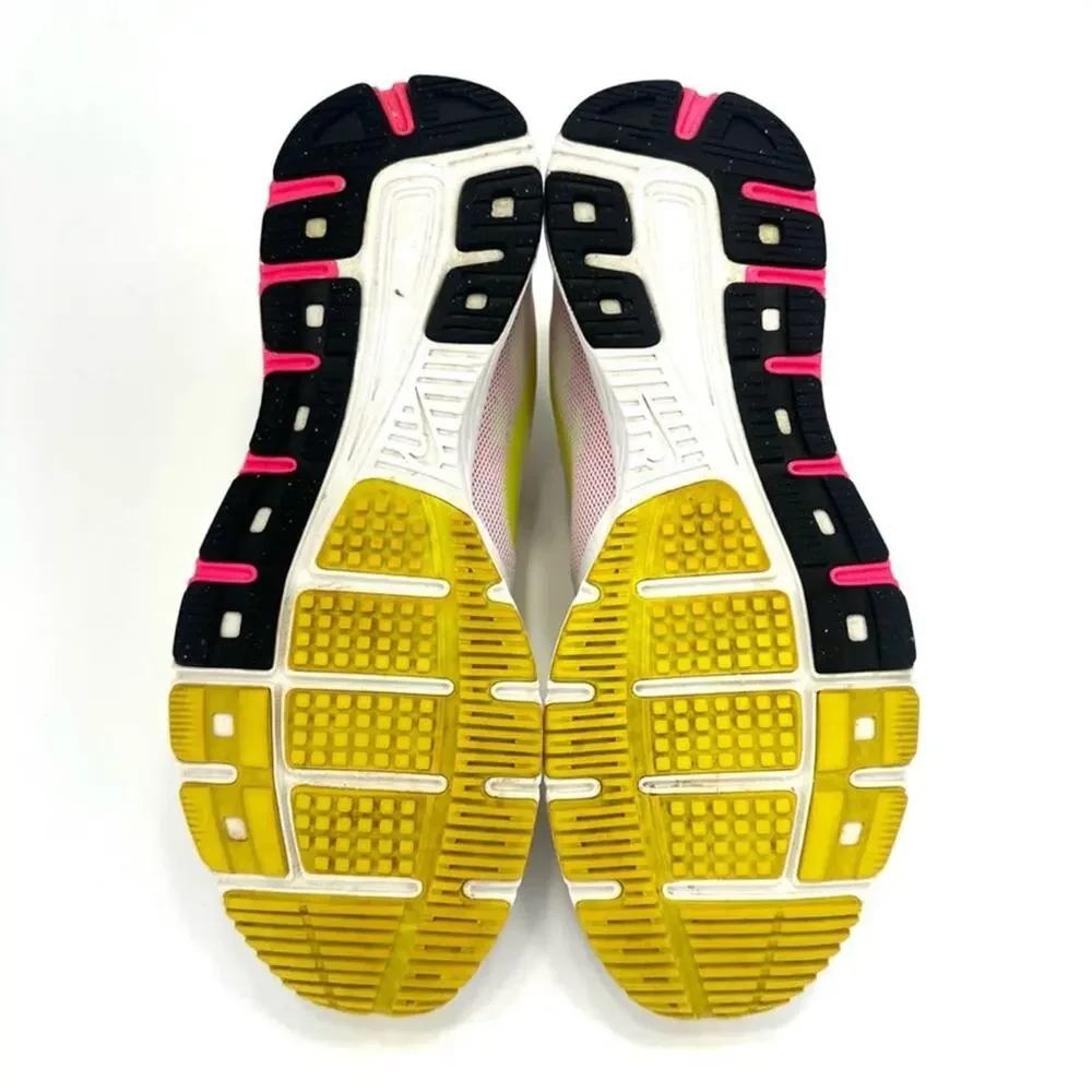 Nike Zoom Fly Dynamic Support Women Running Sneakers Size 10 White Pink Yellow